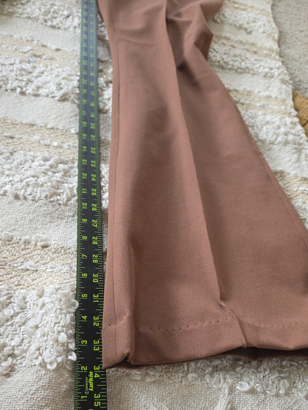 Veronica Beard Cocoa Brown Stretch High-Rise Flared Twill Pants 12 Tall - Picture 12 of 13